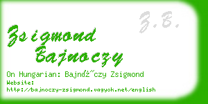 zsigmond bajnoczy business card